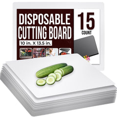 10 In. x 13.5 In. White Disposable Cutting Boards | 15 Count