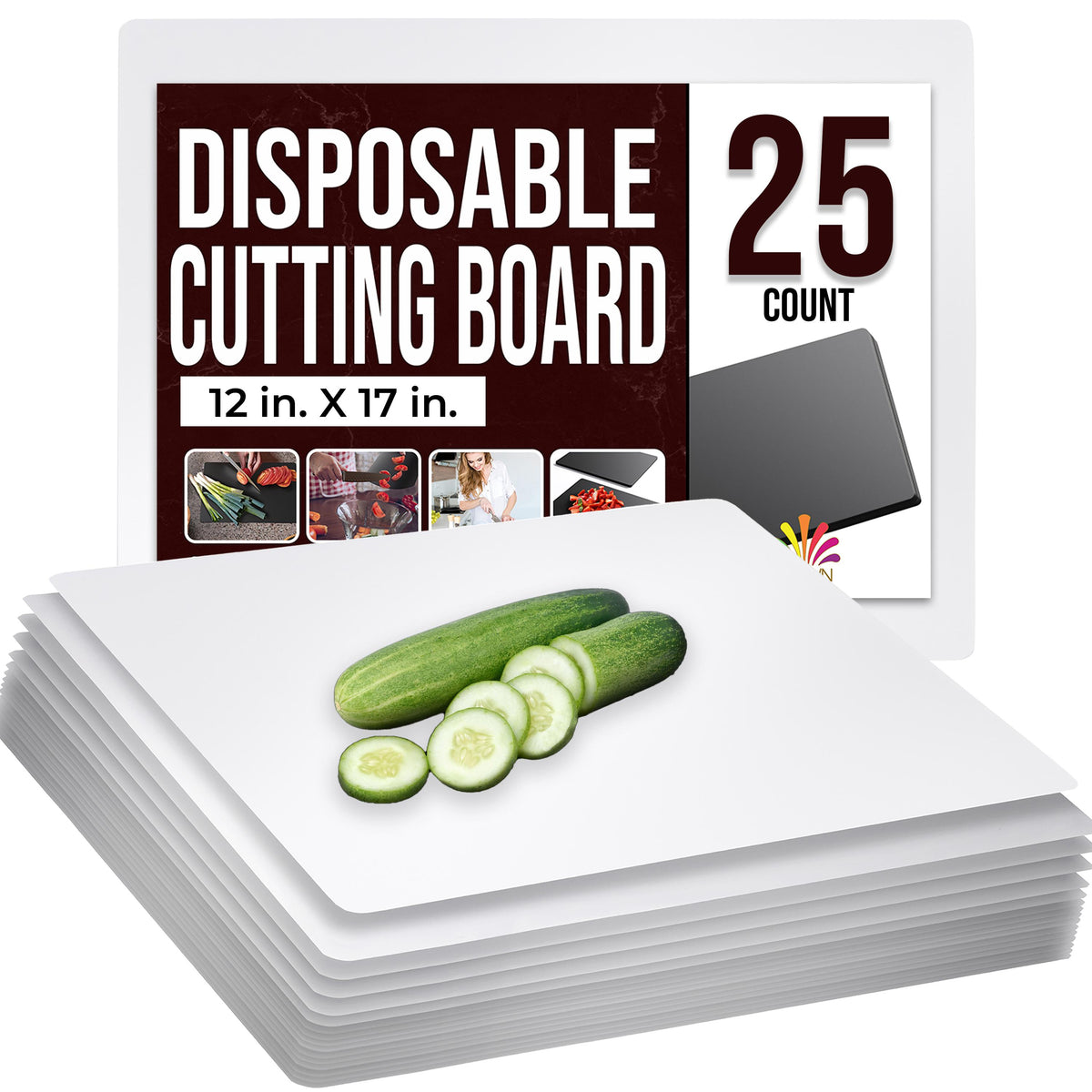 12 In. x 17.5 In. Disposable Cutting Boards | 25 Count