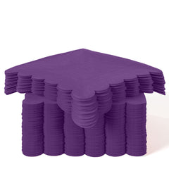Purple Scallop Beverage Napkins | 100 Count