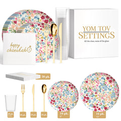 Service for 16 | Meadow Paper Earthtrends Hanukkah Combo Set