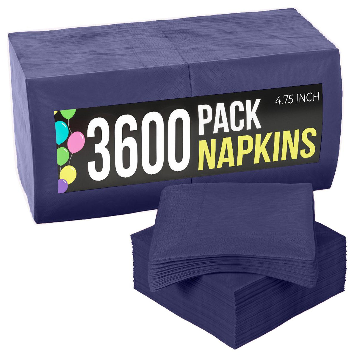 Navy Beverage Napkins | 3600 Pack