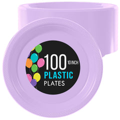 10 In. Lavender Plastic Plates | 100 Count