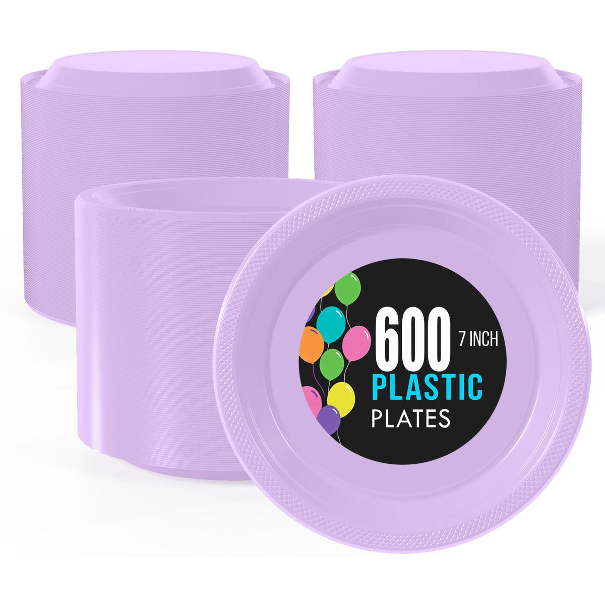 7 In. | Lavender Plastic Plates | 600 Count