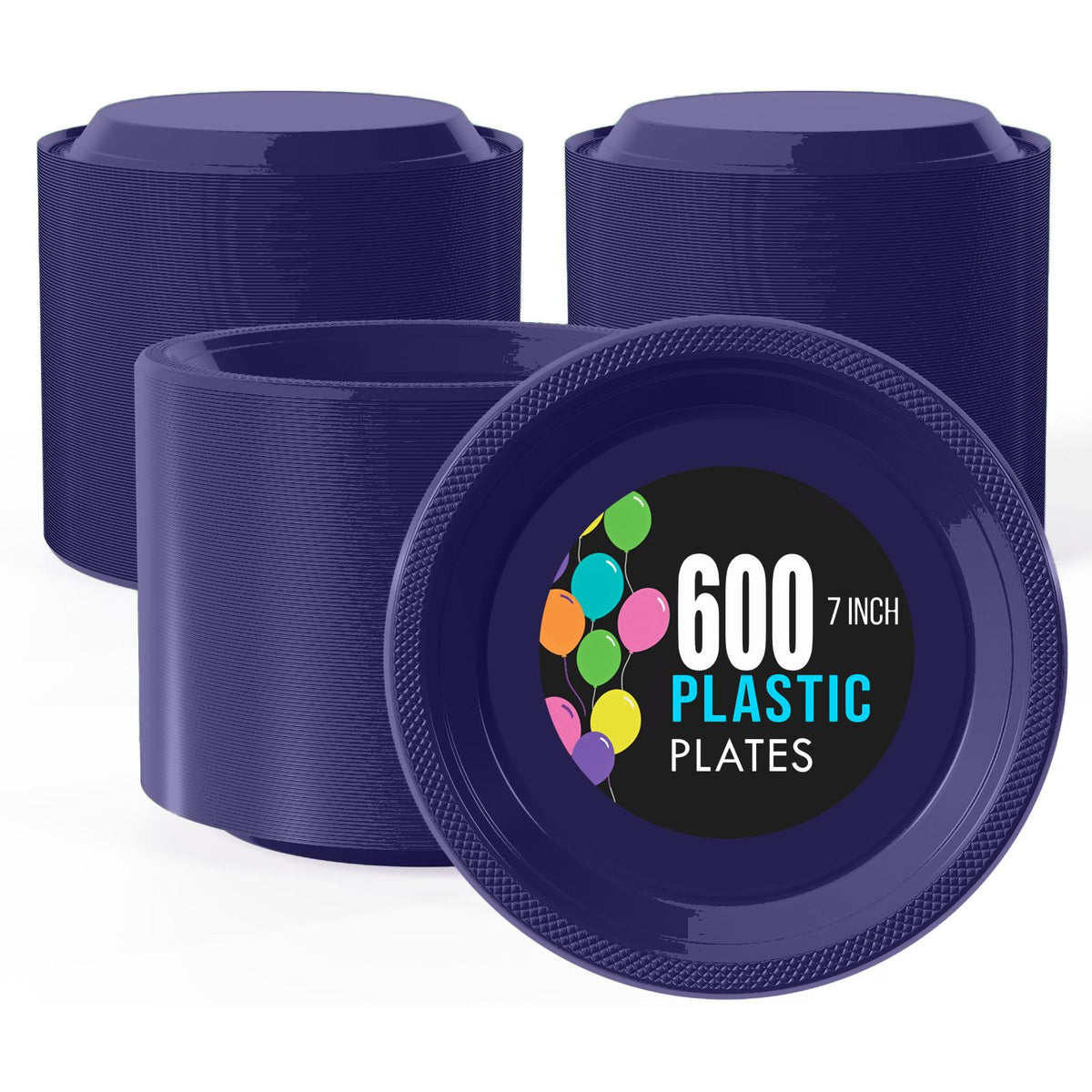 7 In. | Navy Plastic Plates | 600 Count