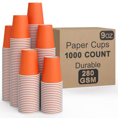 9 Oz. Orange Paper Cups | 1000 Count