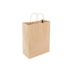 10 In. x 5 In. x 13 In. Kraft Paper Bag With Handle | 125 Count