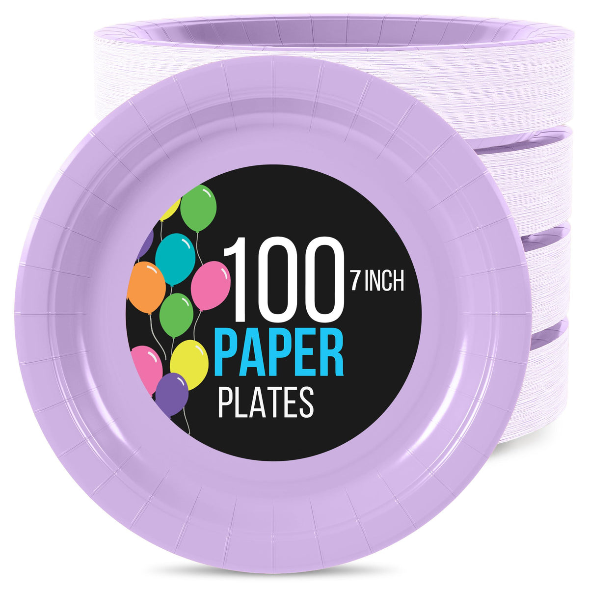 7 In. Lavender Paper Plates | 100 Count