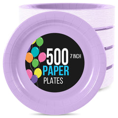 7 In. Lavender Paper Plates | 500 Count