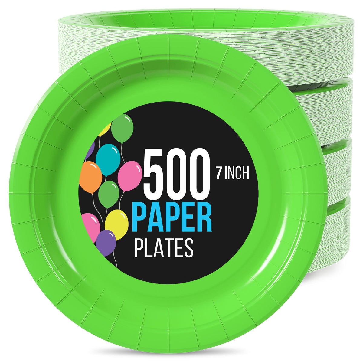 7 In. Lime Paper Plates | 500 Count