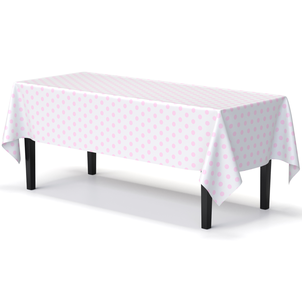 Pink Polka Dot Table Cover | 6 Pack