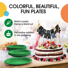 10 In. | Emerald Green Plastic Plates | 600 Count