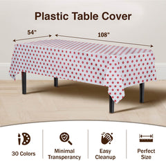 Red Polka Dot Table Cover | 12 Pack