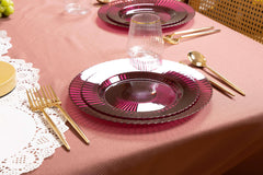 9 In. Mahogany Gemstone Plastic Plates | 120 Count