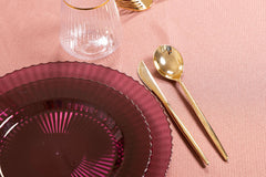 11 In. Mahogany Gemstone Plastic Plates | 120 Count