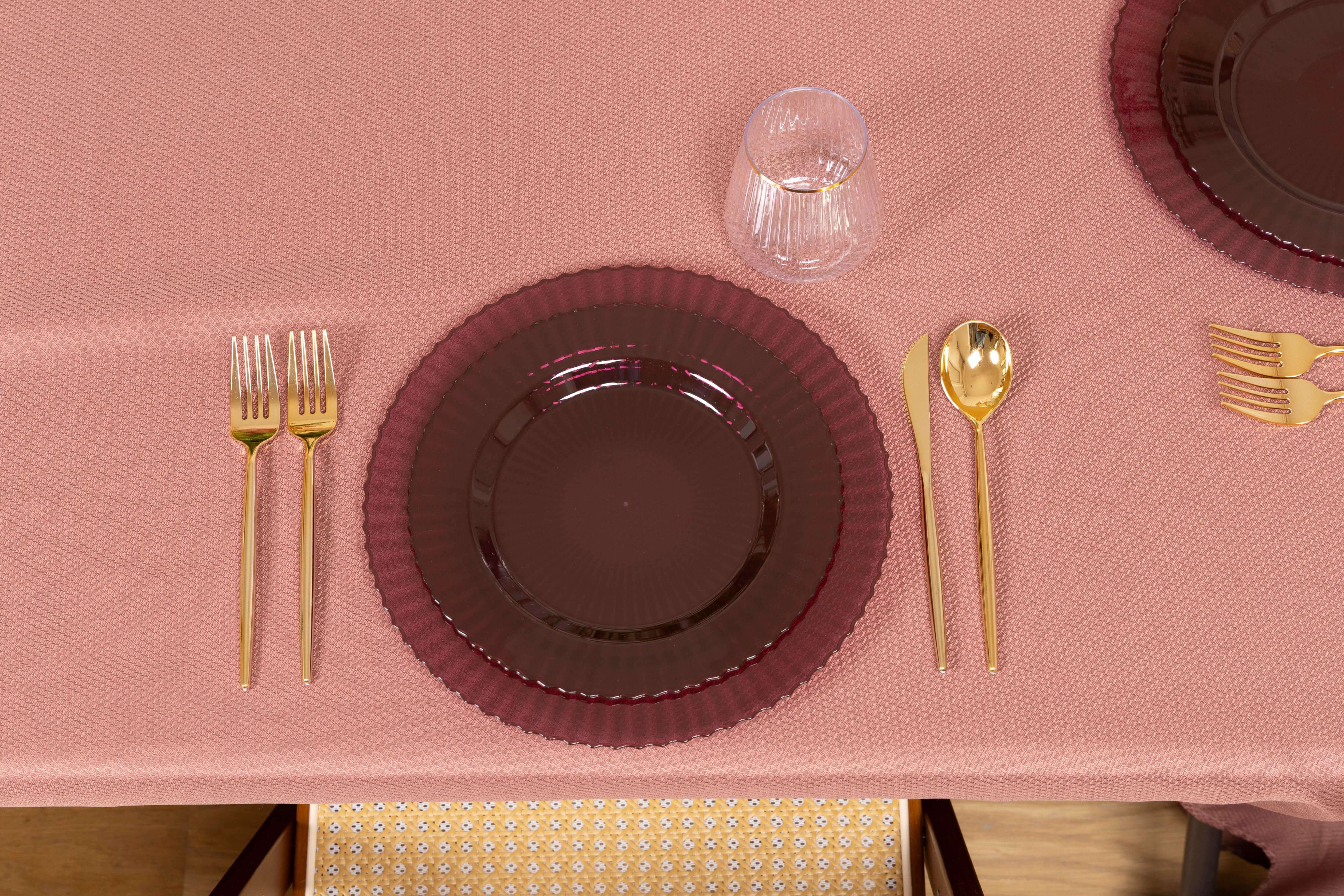 11 In. Mahogany Gemstone Plastic Plates | 120 Count
