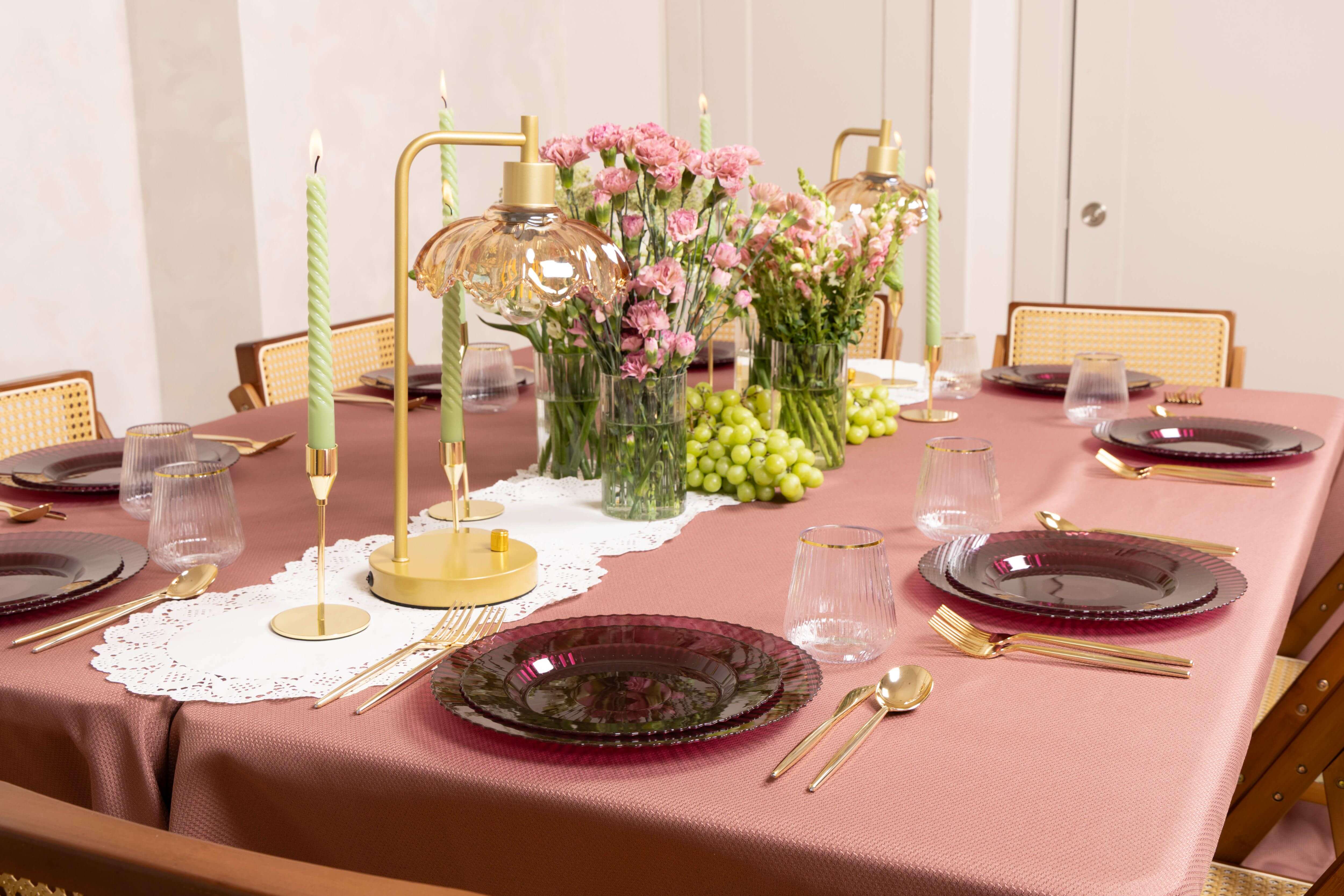 11 In. Mahogany Gemstone Plastic Plates | 120 Count