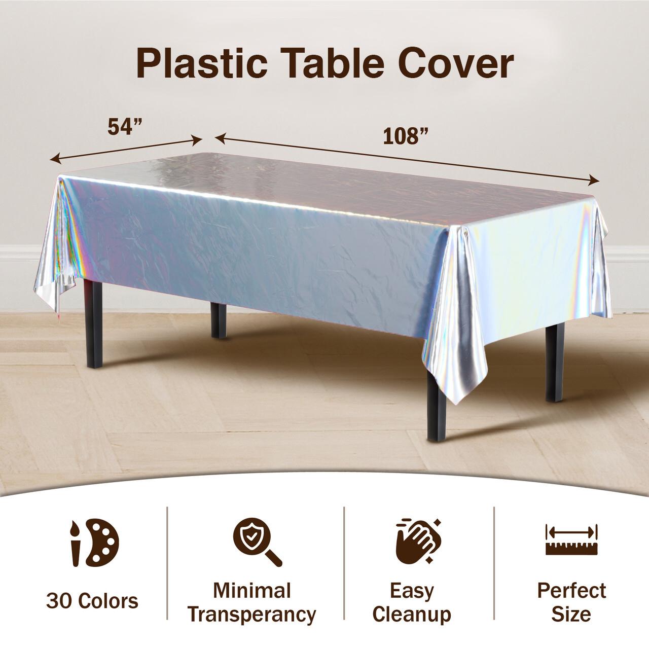 Iridescent Table Covers | 6 Count