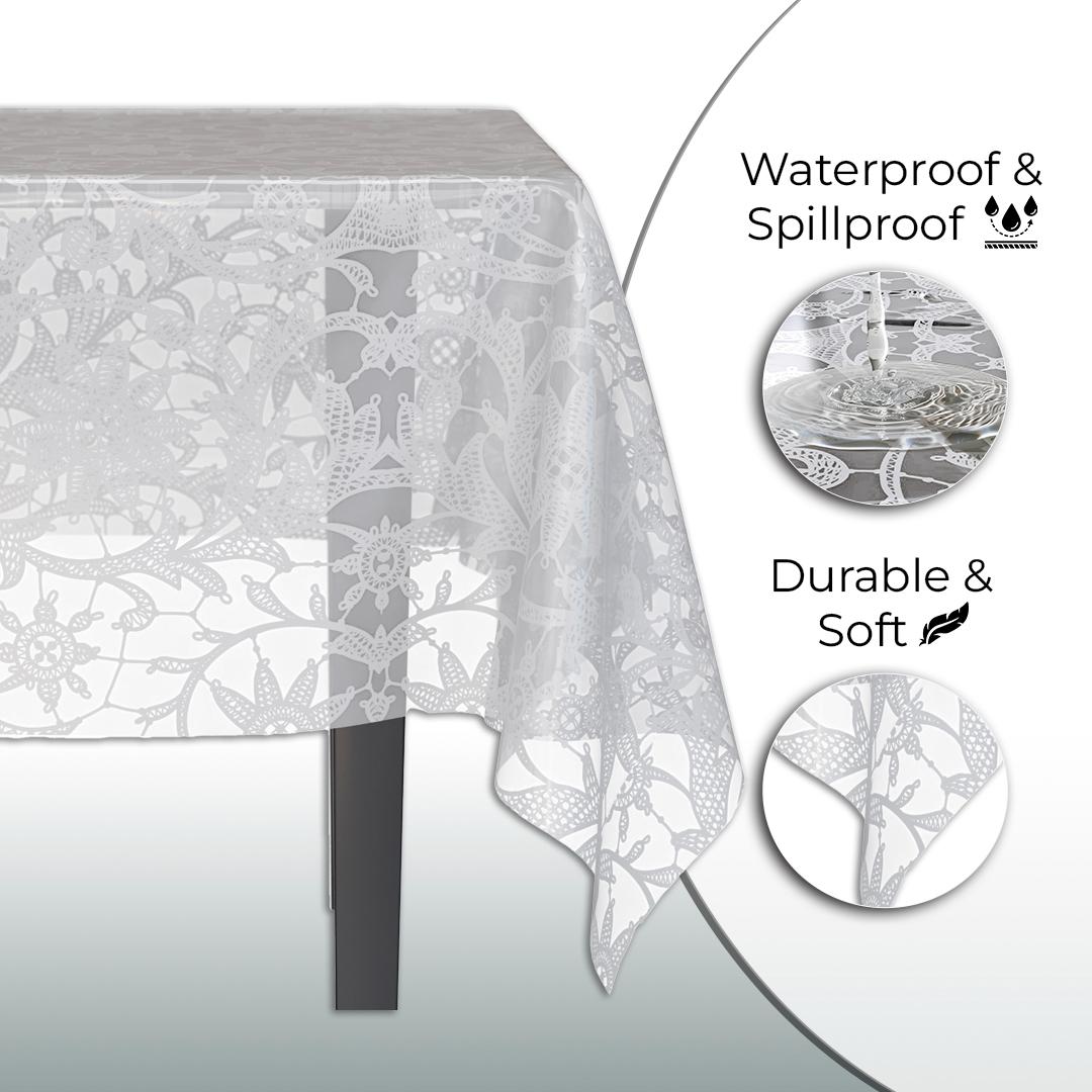 White Lace Table Cover | 12 Pack