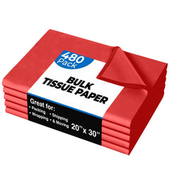 20 In. x 30 In. Red Tissue Paper | 480 Sheets