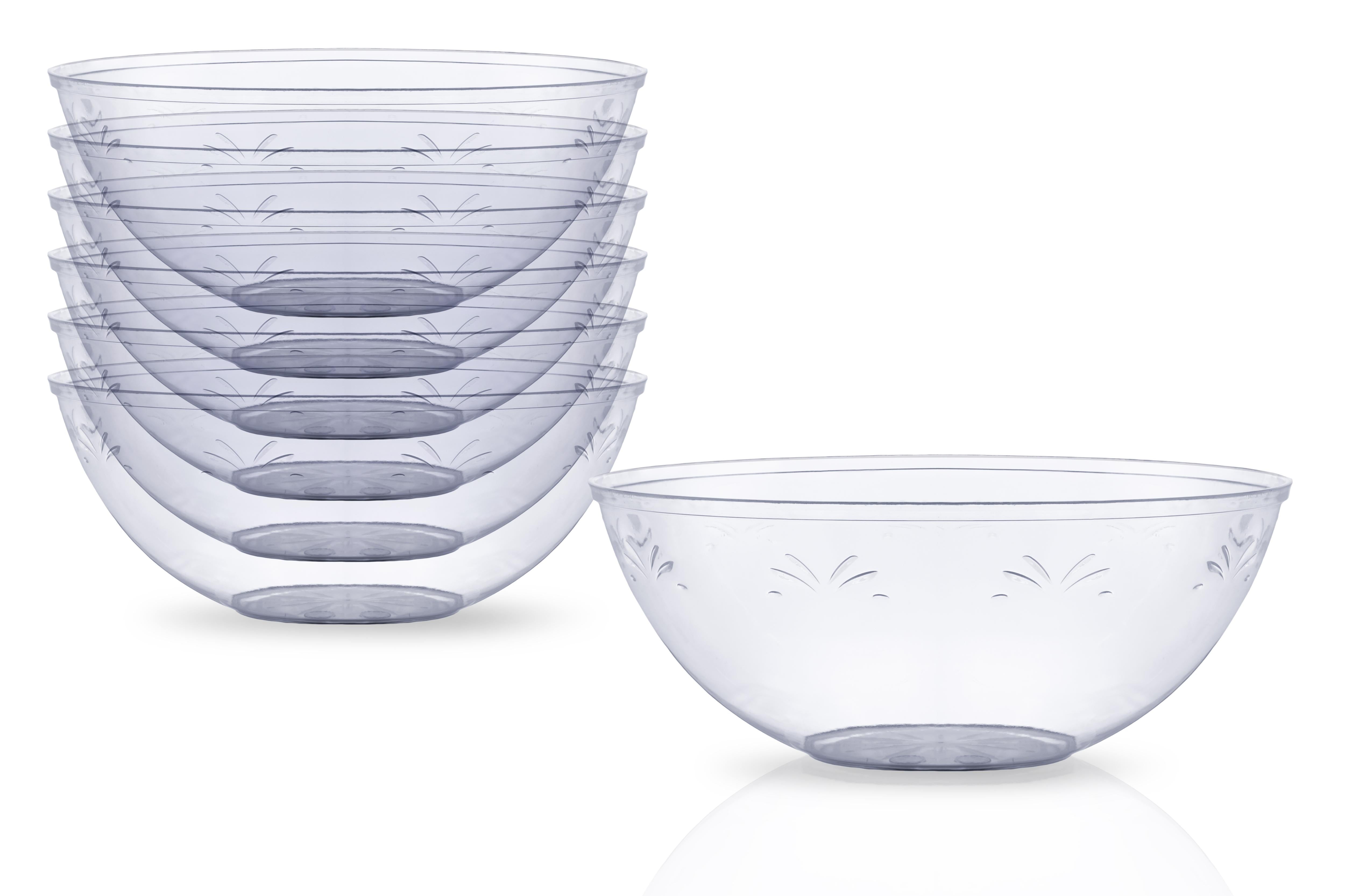 48 Oz. Clear Round Salad Bowl | 8 Count