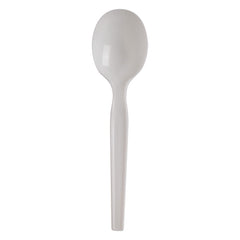 Dixie® Medium-weight Polypropylene White Plastic Soup Spoons, Individually Wrapped | 1000 Count