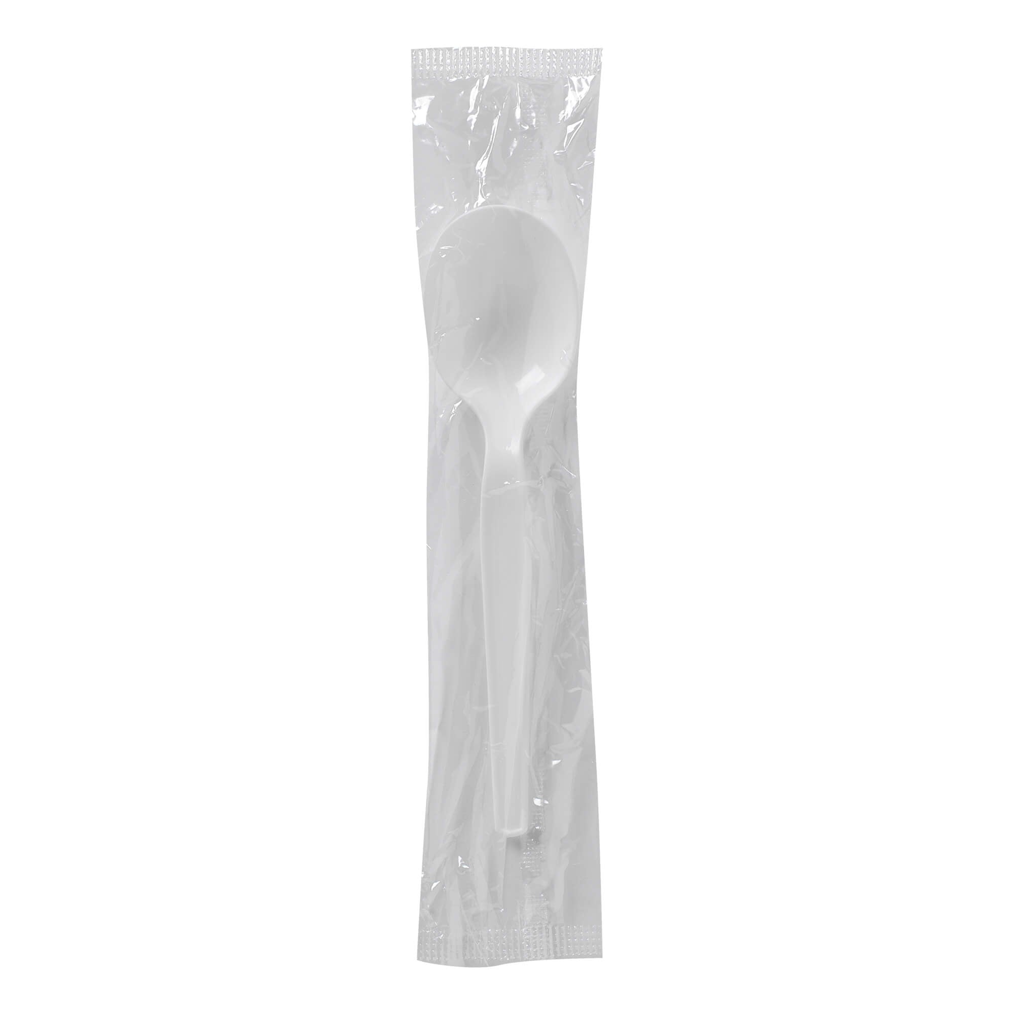 Dixie® Medium-weight Polypropylene White Plastic Soup Spoons, Individually Wrapped | 1000 Count