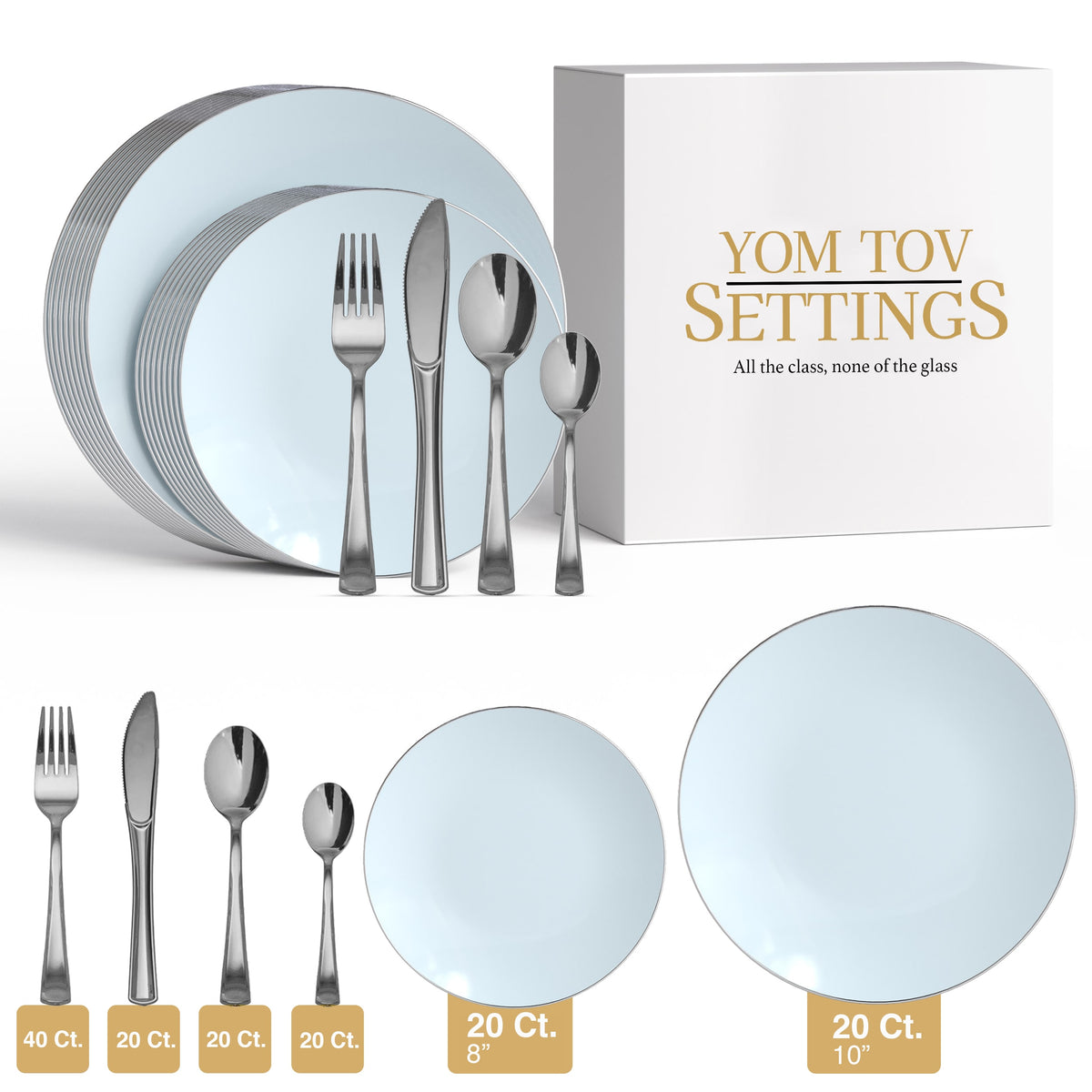 140 Piece Sage Classic Combo Set | Serves 20 Guests