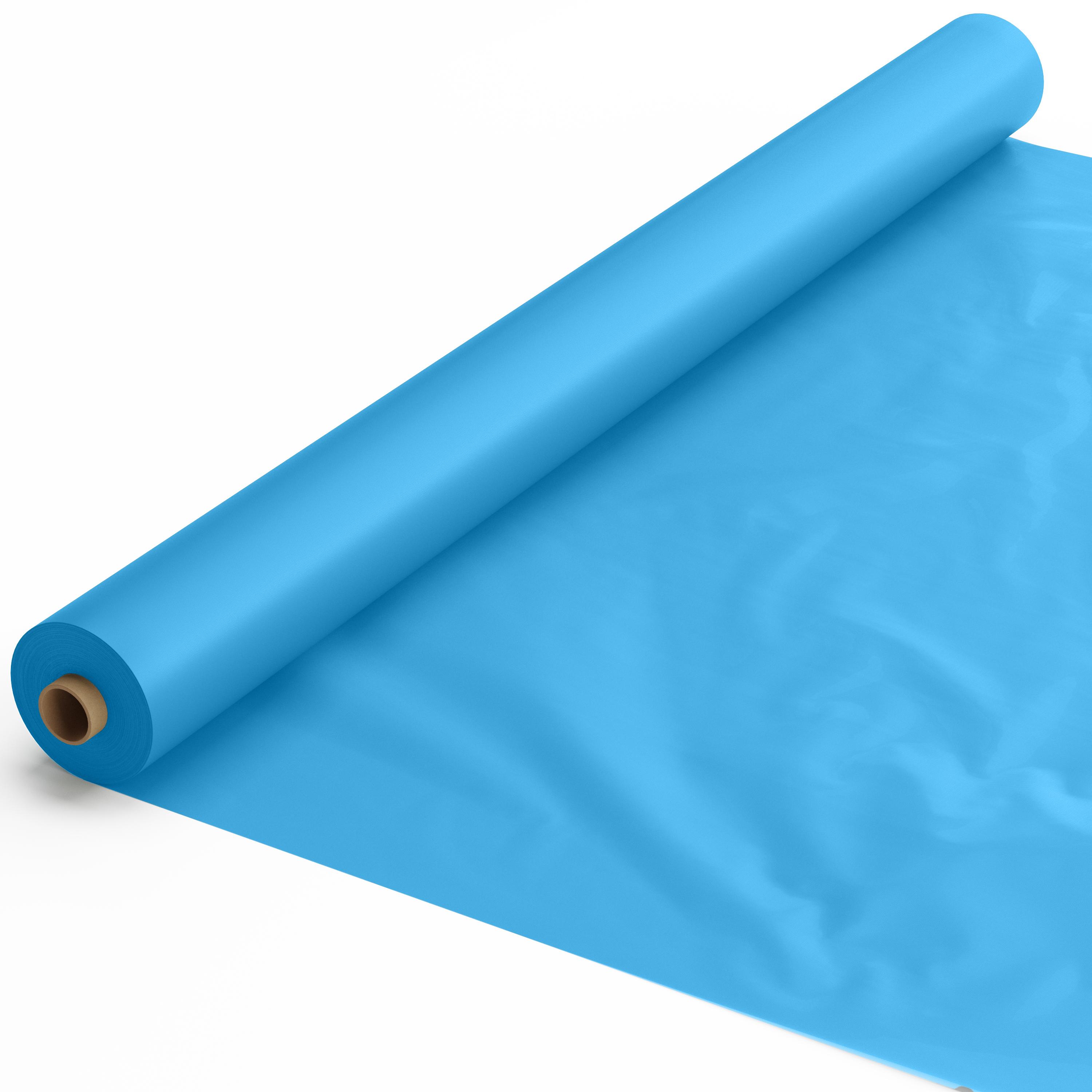 40 In. x 300 Ft. Premium Turquoise Plastic Table Roll | 4 Pack