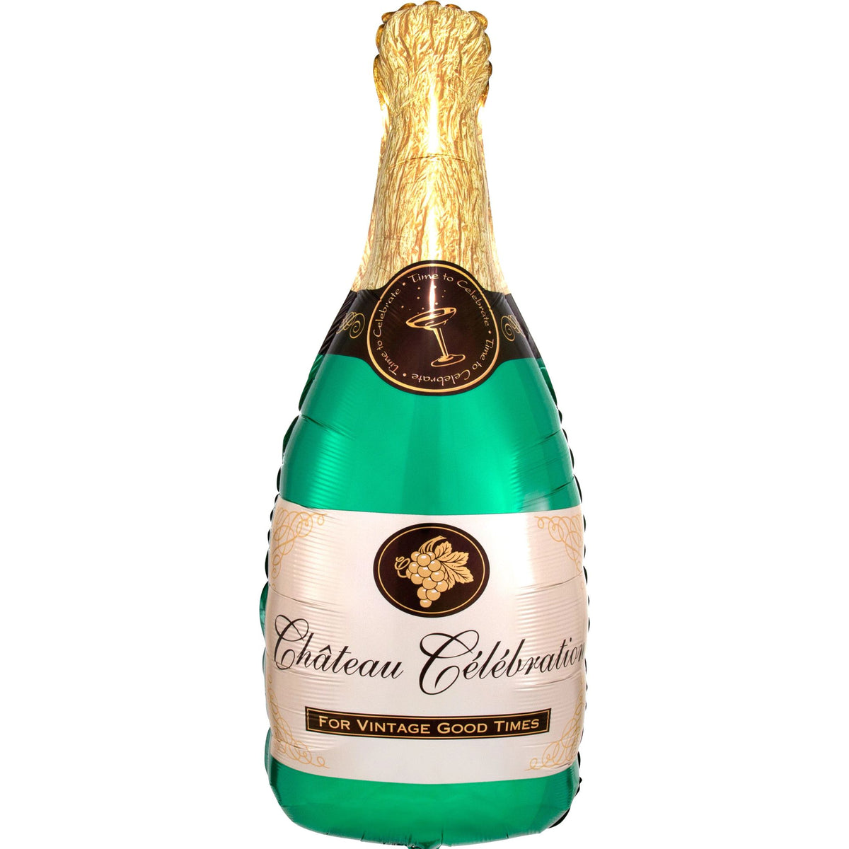 Super Shape Champagne Bottle Foil Balloon - Pack of 5