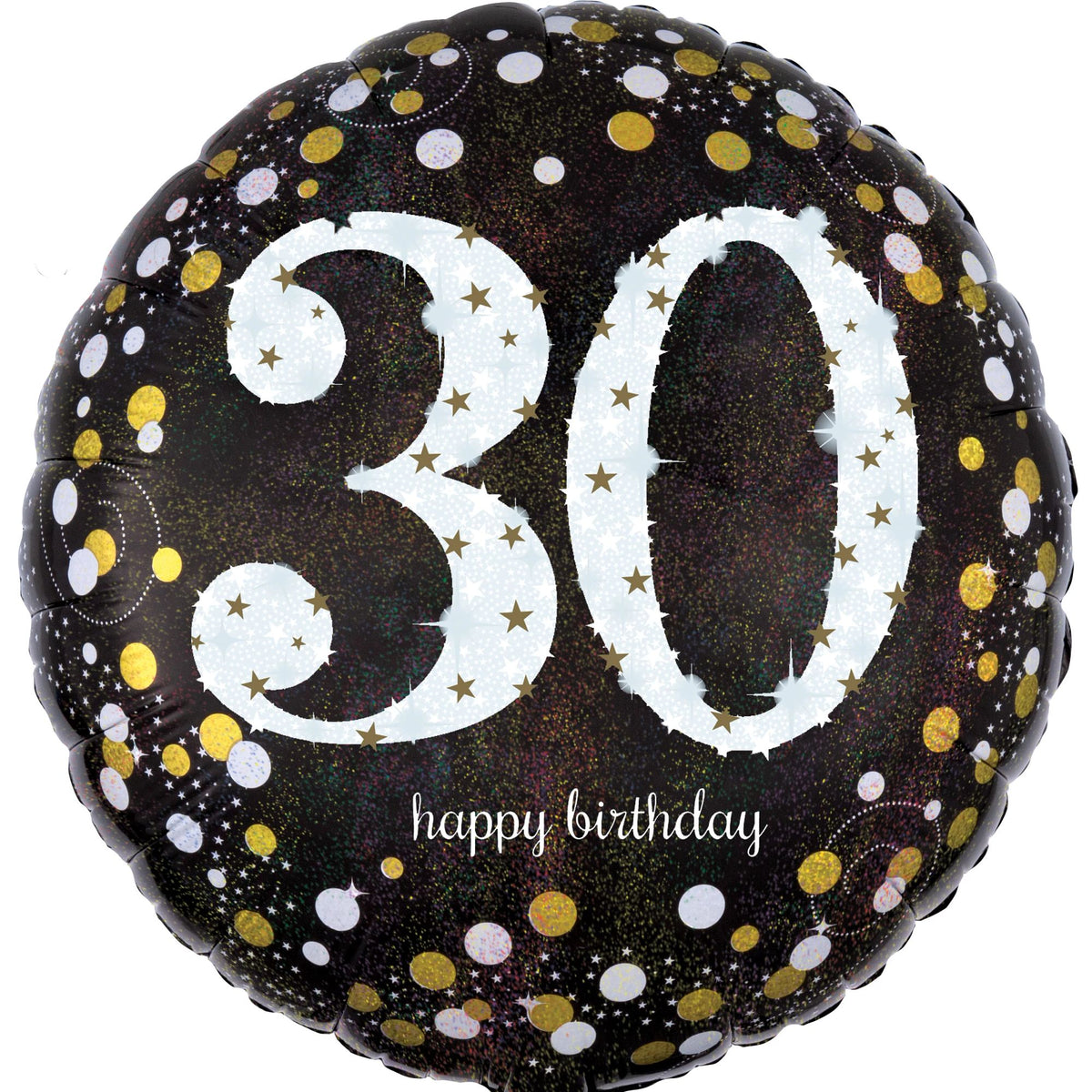 Sparkling 30th Birthday Foil Balloon - 18 Inch - Pack of 2