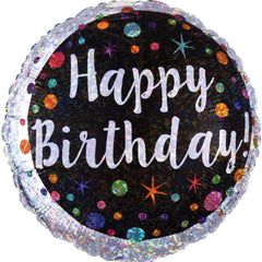 Colorful Polka Dot Birthday Foil Balloon - 18-Inch - Pack of 10