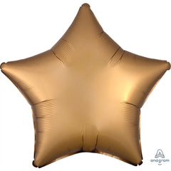 Gold Satin Star Foil Balloon - 18 Inch - Pack of 2