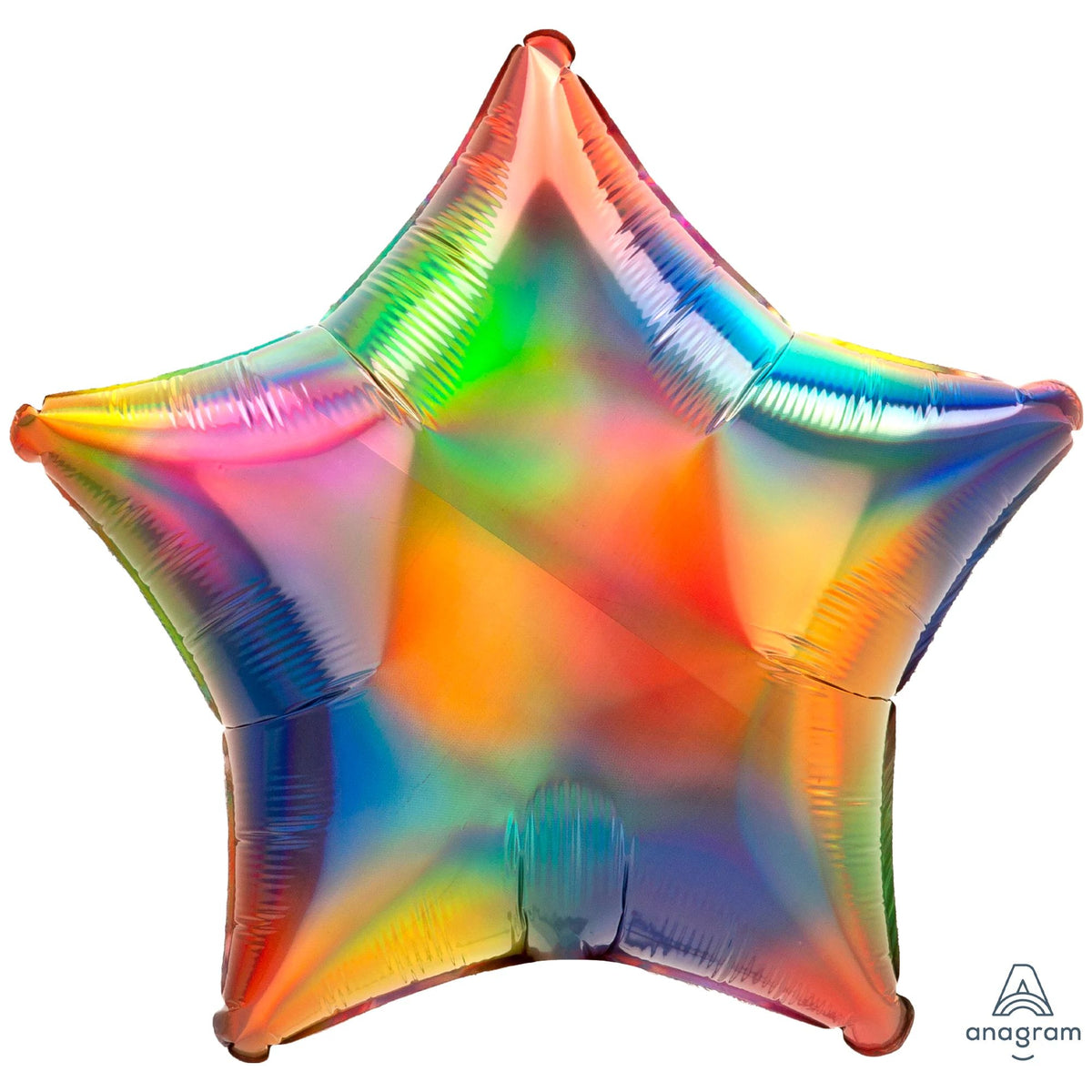 Iridescent Rainbow Star Foil Balloon - Pack of 2