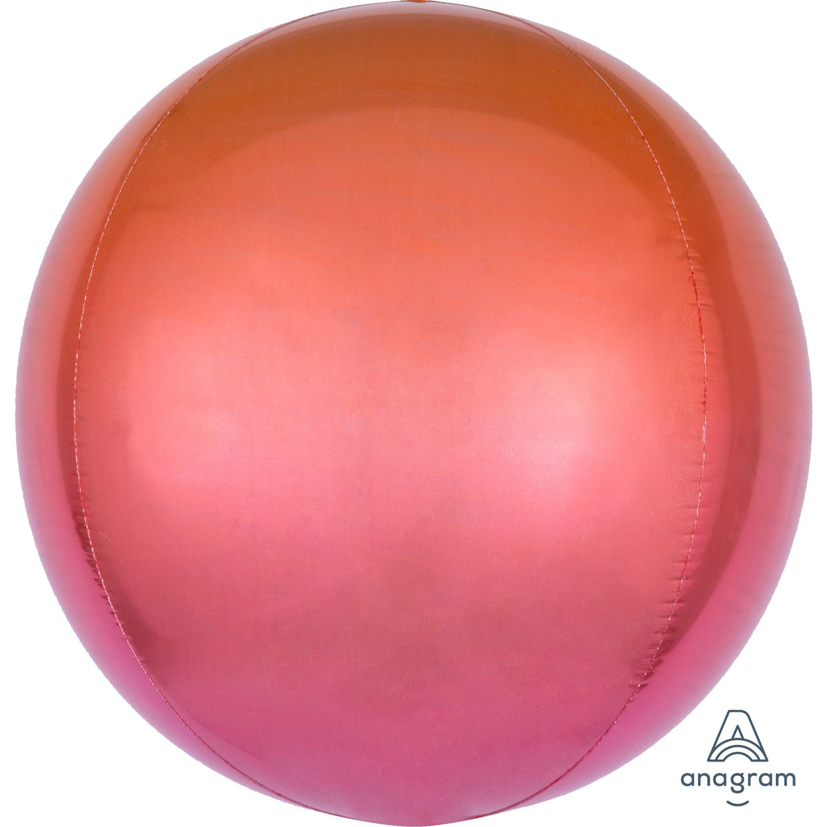 Radiant Red/Orange Ombre Orbz Foil Balloon - Case of 50