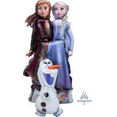 Frozen II Elsa, Anna & Olaf Foil AirWalker Balloon - Case of 12