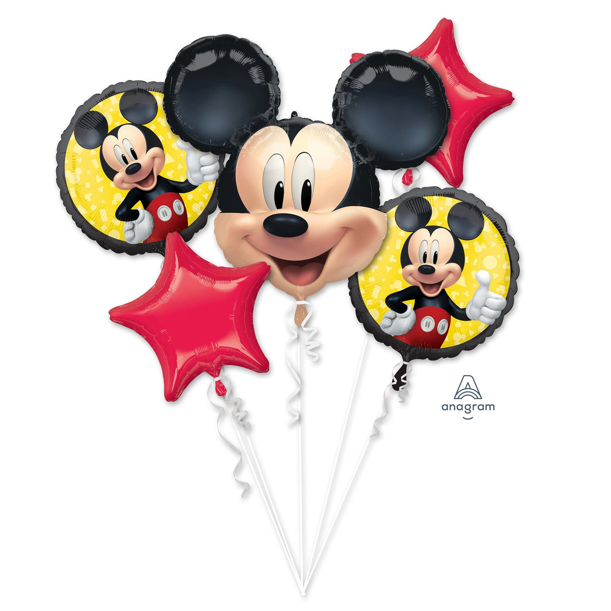 Mickey Mouse Forever Balloon Bouquet - 5 Piece Set - Pack of 3