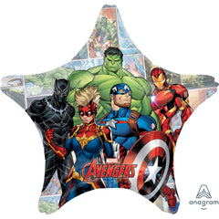 Marvel Avengers Power Unite Star-Shaped Foil Balloon - Pack of 5