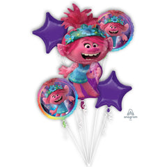 Trolls Celebration Foil Balloon Bouquet - 5 Piece Set - Case of 24