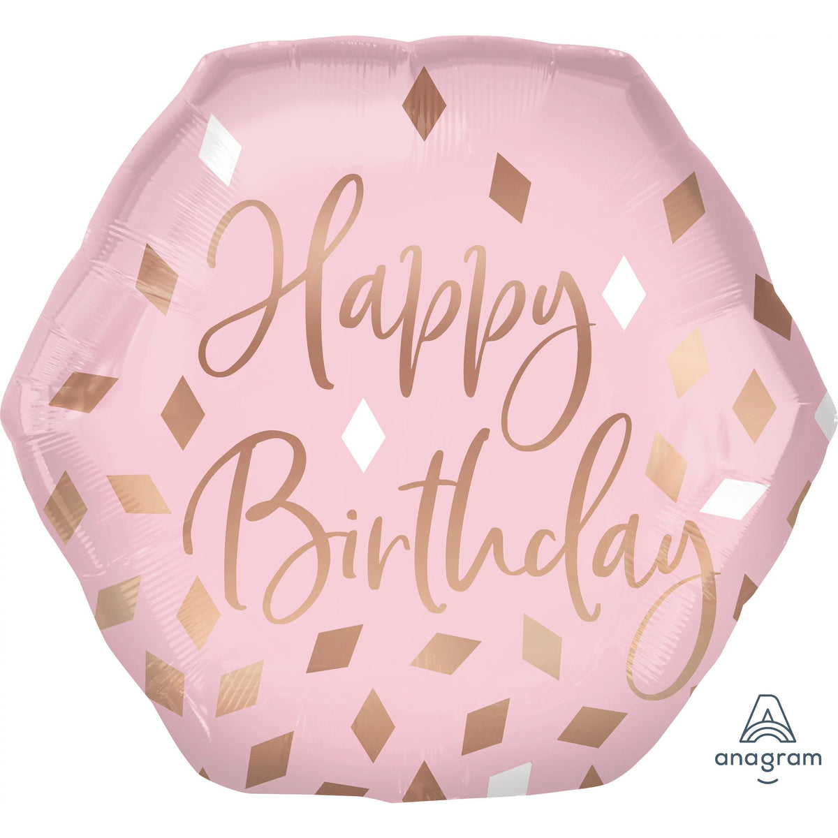 Blush Birthday Balloon Fol Super Shape - Pack of 2