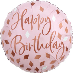 Elegant Blush Birthday Foil Balloon - Pack of 2