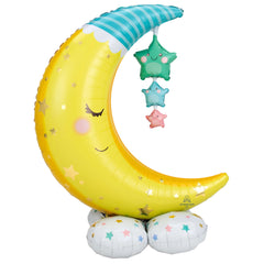 Airloonz Moon & Stars Baby Shower Balloon Decoration - Pack of 3