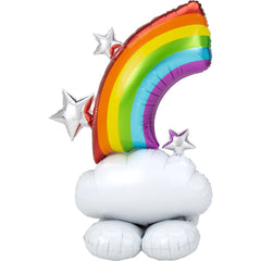 AirLoonz Rainbow Foil Balloon with Stars - Pack of 3