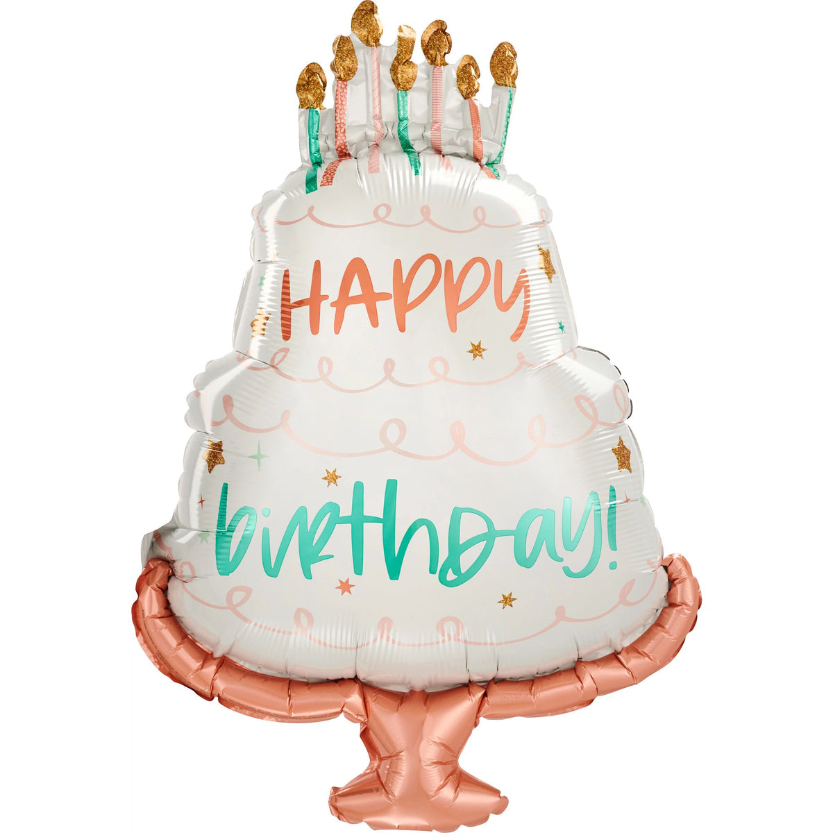 Happy Cake Day Super Shape Foil Balloon - Pack of 2