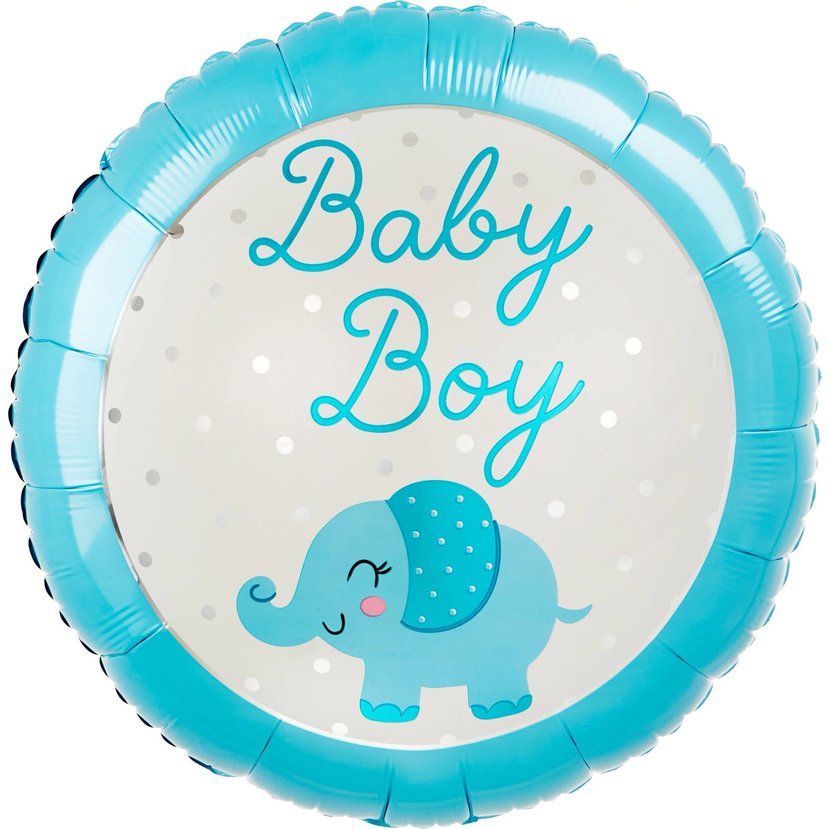 Baby Boy Elephant Foil Balloon - 18-inch Mylar - Pack of 10