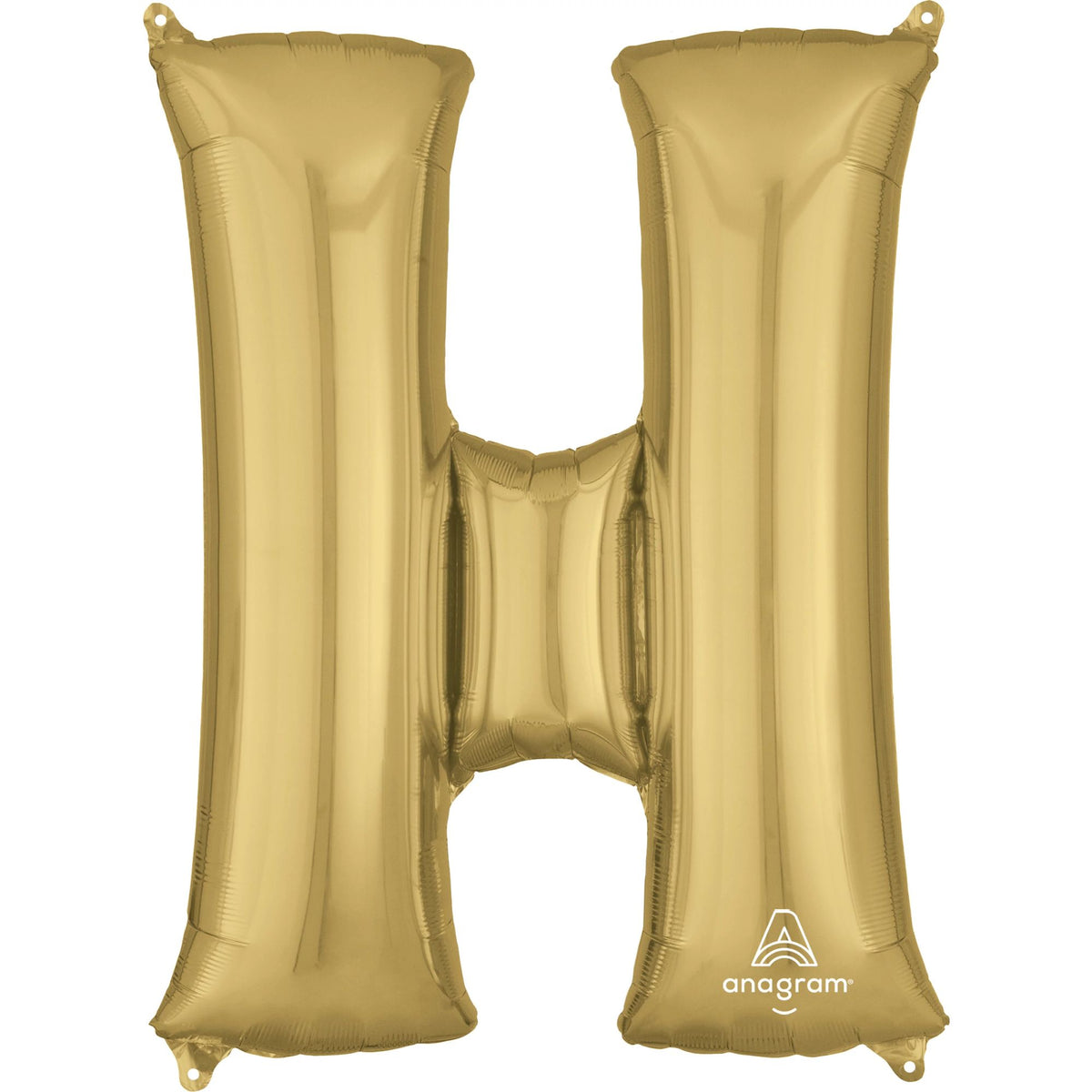 Gold Foil Letter H Balloon - Metallic Party Decor - Pack of 5