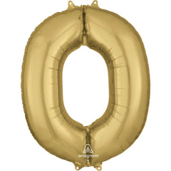 Gold Foil Letter O Balloon - Metallic Party Decor - Case of 40