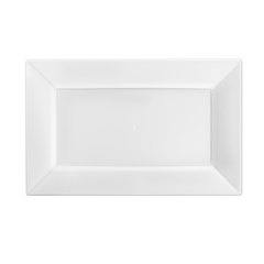 11.5 In. White Rectangular Plates | 40 Count