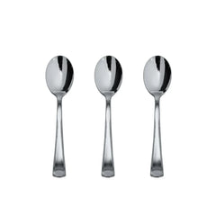 Exquisite Silver Plastic Tea Spoons | 40 Count