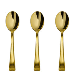 Exquisite Gold Plastic Tea Spoons | 40 Count