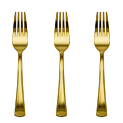 Exquisite Gold Plastic Forks | 40 Count